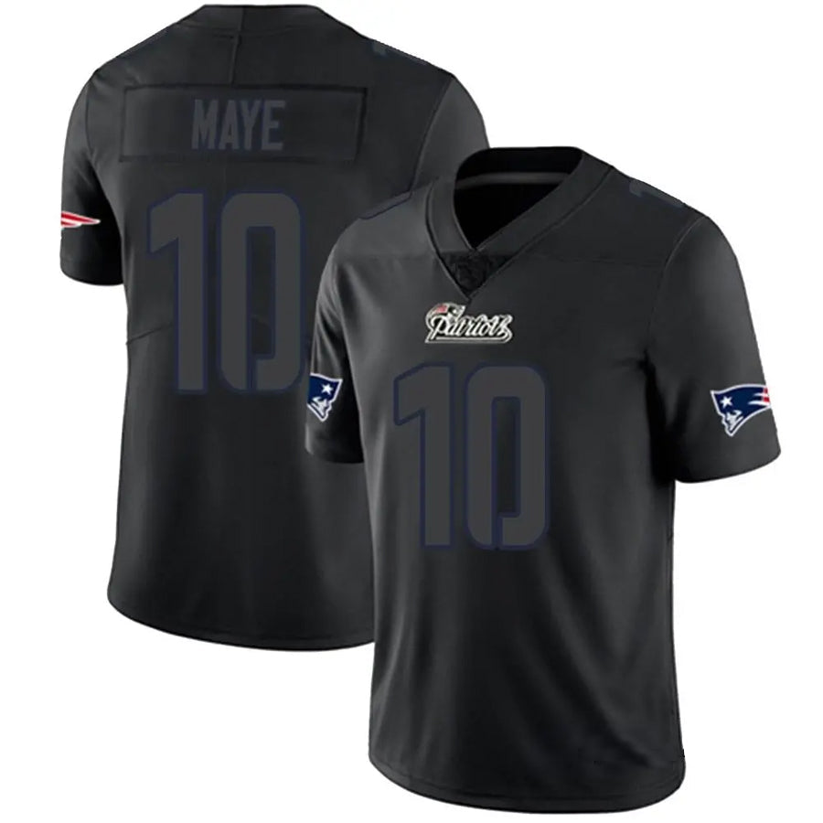 Silnrao NE.Patriots #10 Drake Maye Player Limited Black Impact Stitched Jerseys