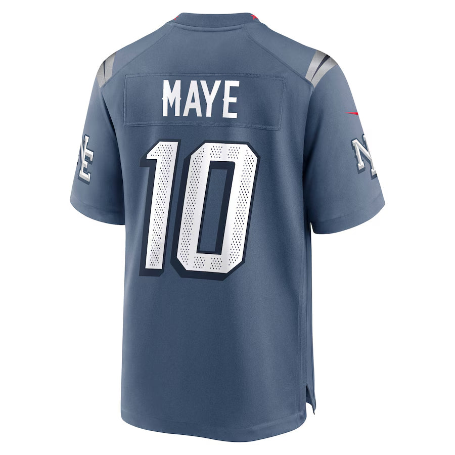 Silnrao NE.Patriots #10 Drake Maye Player Storm Blue Rivalries Collection Game Stitched Jerseys