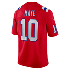 Silnrao NE.Patriots #10 Drake Maye Red Player Game Stitched Jerseys