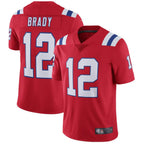 Silnrao NE.Patriots #12 Tom Brady Player Red Home Limited Stitched Jerseys