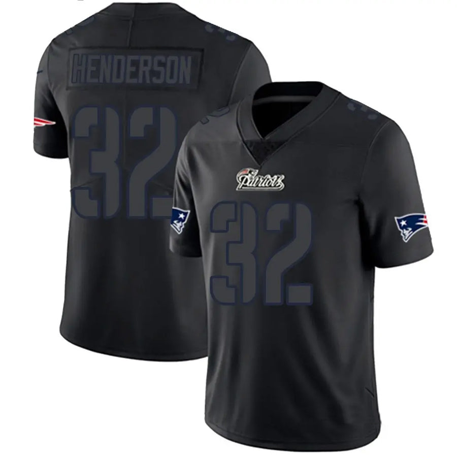 Silnrao NE.Patriots #32 TreVeyon Henderson Player Black Limited Impact Stitched Jerseys