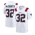 Silnrao NE.Patriots #32 TreVeyon Henderson Player White Home Game Stitched Jerseys