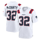 Silnrao NE.Patriots #32 TreVeyon Henderson Player White Home Game Stitched Jerseys