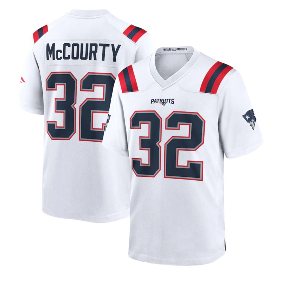 Silnrao NE.Patriots #32 TreVeyon Henderson Player White Home Game Stitched Jerseys