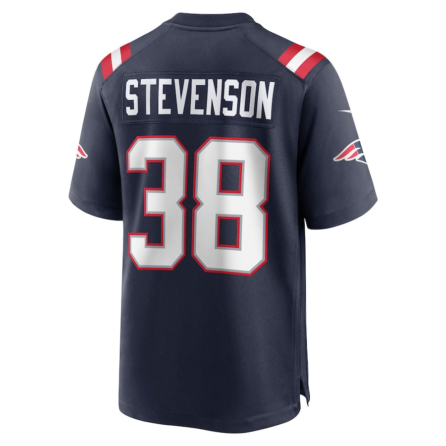 Silnrao NE.Patriots #38 Rhamondre Stevenson Player Navy Home Game Stitched Jerseys