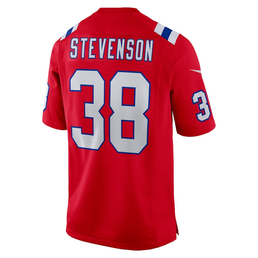 Silnrao NE.Patriots #38 Rhamondre Stevenson Player Red Home Game Stitched Jerseys