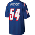 Silnrao NE.Patriots #54 Tedy Bruschi Mitchell & Ness Royal Legacy Replica Stitched Jerseys