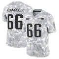 Silnrao NE.Patriots #66 Will Campbell Player Arctic Camo Salute to Service Limited Stitched Jerseys