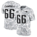 Silnrao NE.Patriots #66 Will Campbell Player Arctic Camo Salute to Service Limited Stitched Jerseys