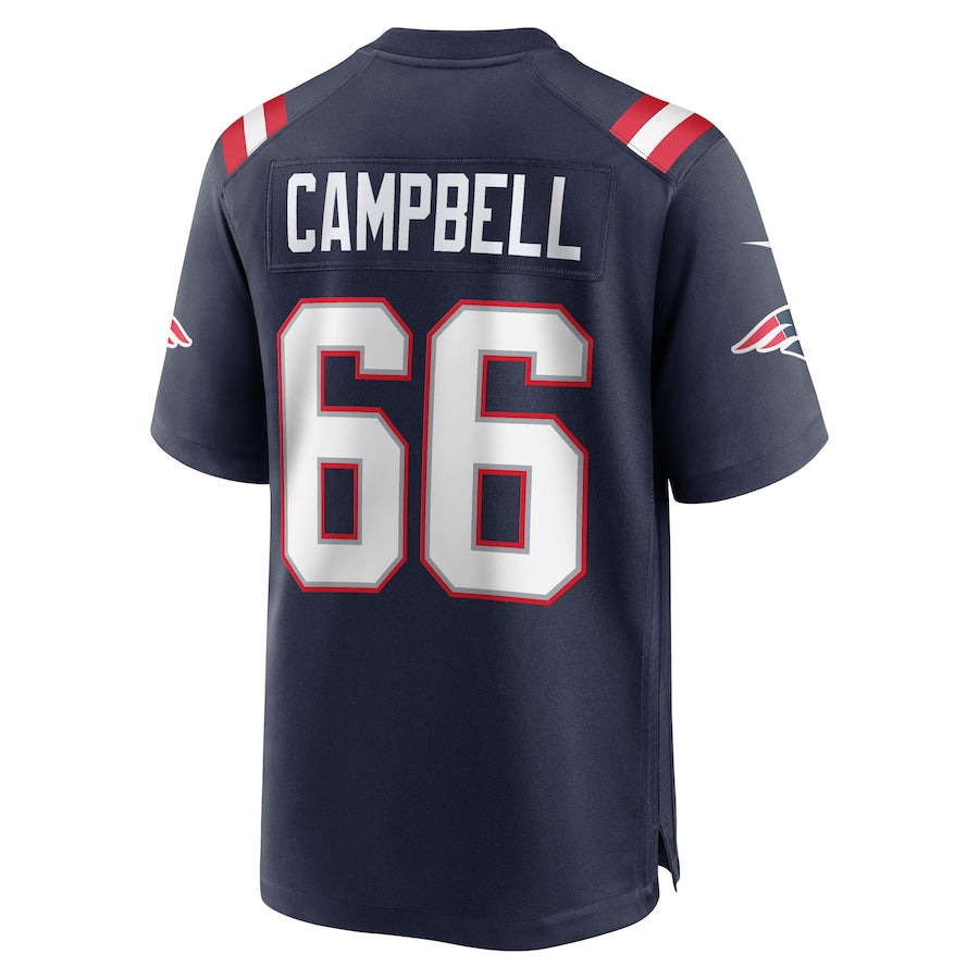 Silnrao NE.Patriots #66 Will Campbell Player Navy Home Game Stitched Jerseys