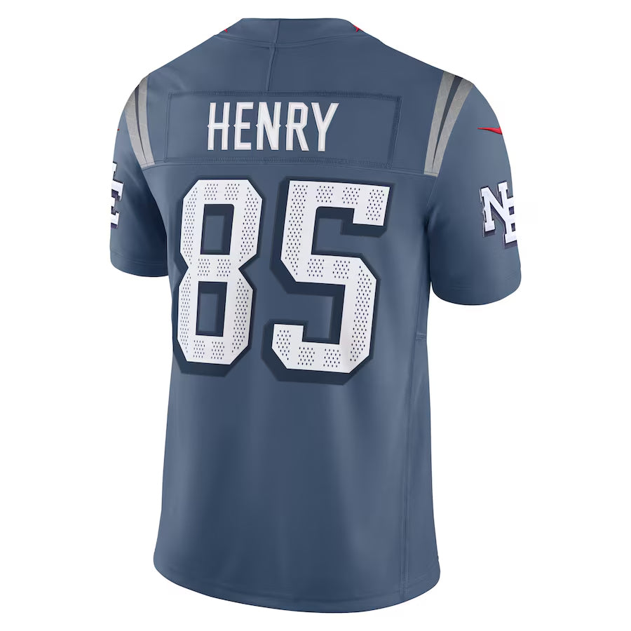 Silnrao NE.Patriots #85 Hunter Henry Player Storm Blue Rivalries Collection Limited Stitched Jerseys