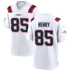 Silnrao NE.Patriots #85 Hunter Henry Player White Home Game Stitched Jerseys