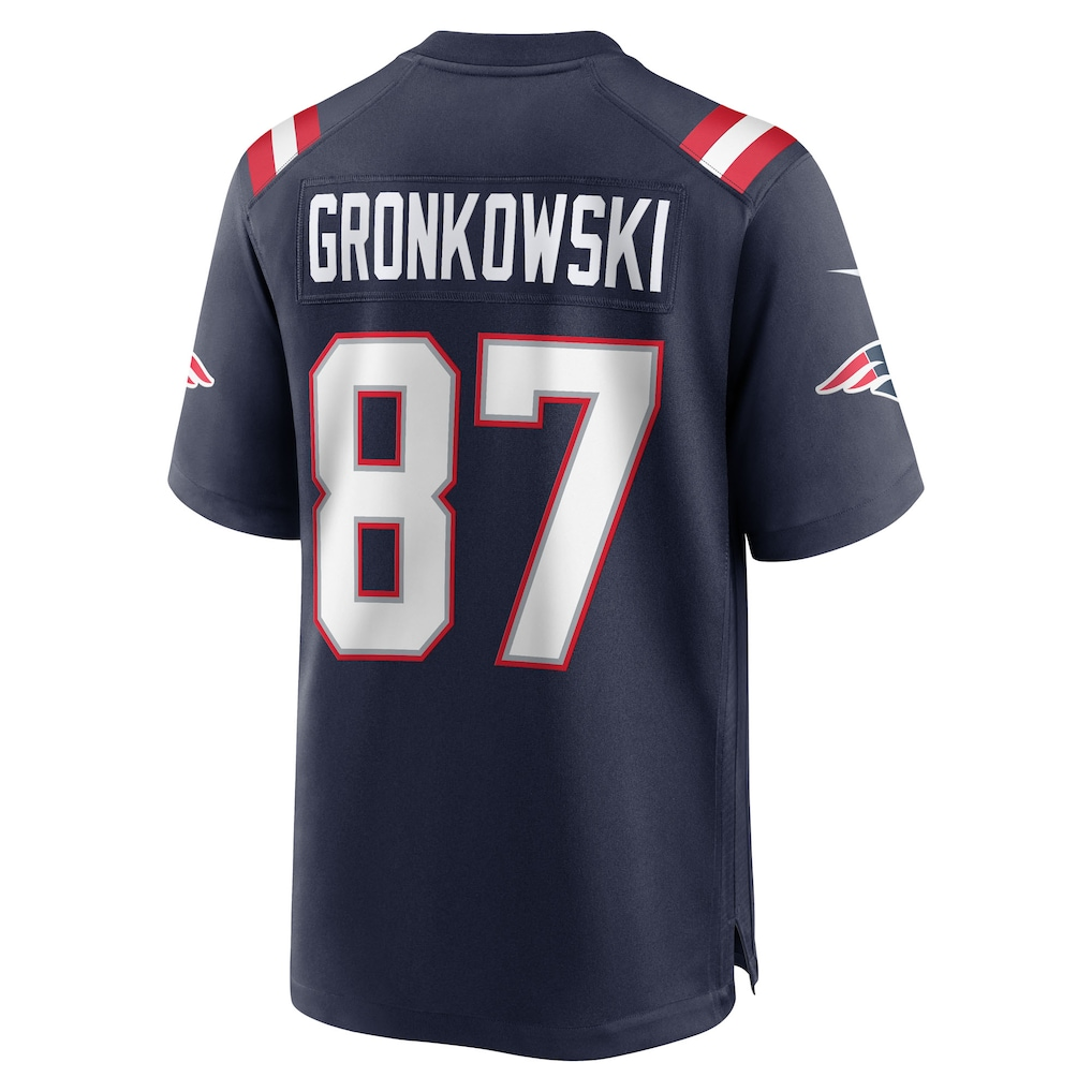 Silnrao NE.Patriots #87 Rob Gronkowski Navy Team Retired Player Game Stitched Jerseys