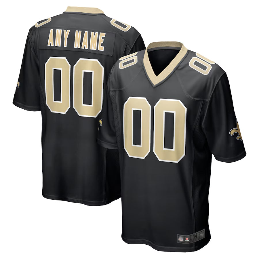 Silnrao Custom NO.Saints Home Replica Game Stitched Jerseys