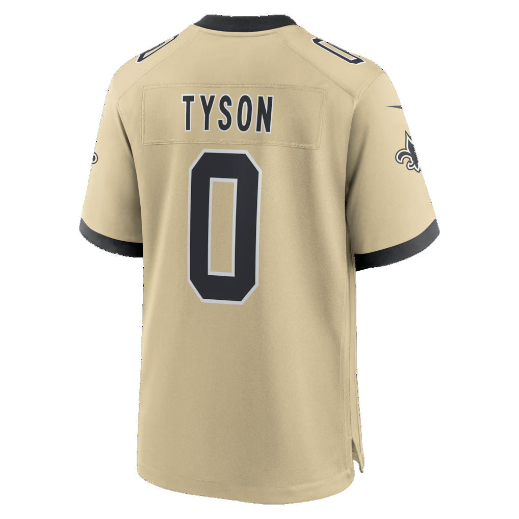 Pkot NO.Saints #0 Jordyn Tyson Gold 2026 Draft First Round Pick No. 8 Alternate Game Stitched Jerseys