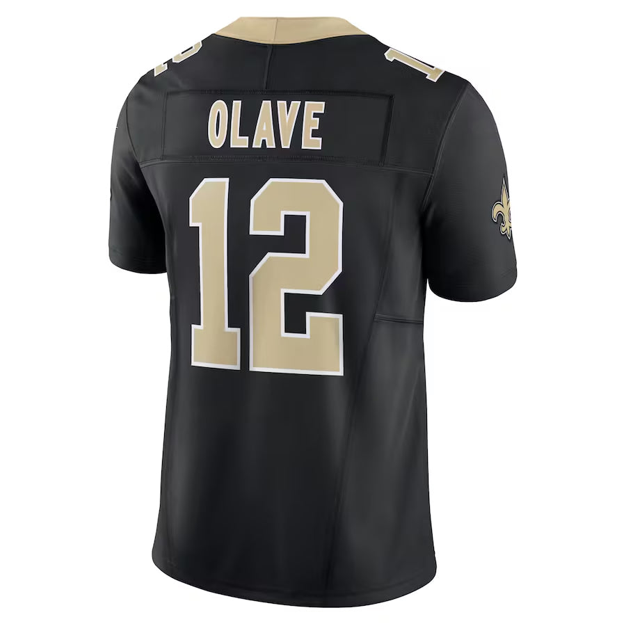 Pkot NO.Saints #12 Chris Olave Player Black Alternate Vapor F.U.S.E. Limited Stitched Jerseys