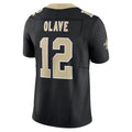 Pkot NO.Saints #12 Chris Olave Player Black Alternate Vapor F.U.S.E. Limited Stitched Jerseys