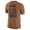 Pkot NO.Saints #12 Chris Olave Player Brown Salute To Service Limited Stitched Jerseys