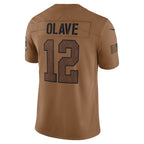 Pkot NO.Saints #12 Chris Olave Player Brown Salute To Service Limited Stitched Jerseys