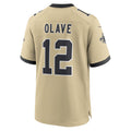 Pkot NO.Saints #12 Chris Olave Player Gold Alternate Game Stitched Jerseys