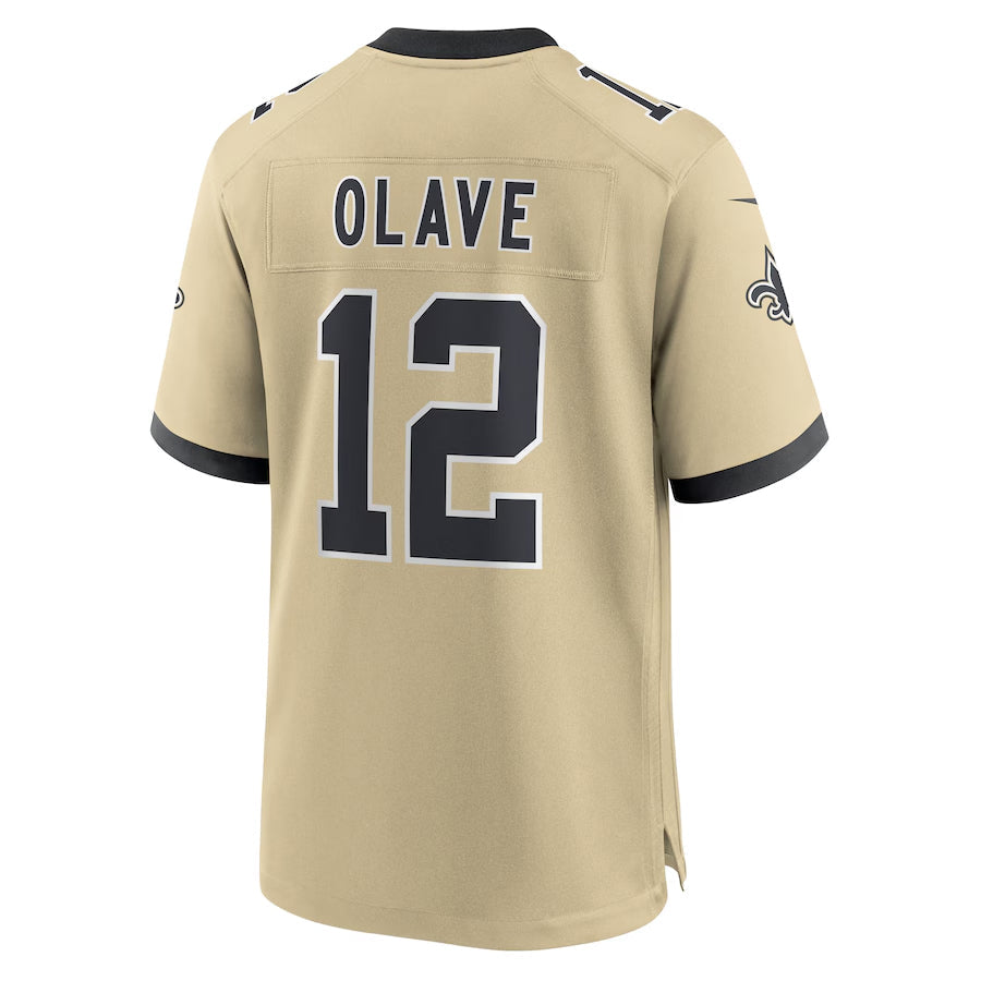 Pkot NO.Saints #12 Chris Olave Player Gold Alternate Game Stitched Jerseys