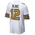 Pkot NO.Saints #12 Chris Olave Player White Alternate Game Stitched Jerseys