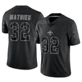 Pkot NO.Saints #32 Tyrann Mathieu Player Black RFLCTV Limited Stitched Jerseys