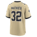 Pkot NO.Saints #32 Tyrann Mathieu Player Gold Alternate Game Stitched Jerseys