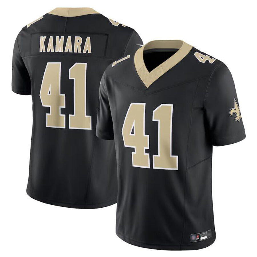 Pkot NO.Saints #41 Alvin Kamara Player Black Black Vapor F.U.S.E. Limited Stitched Jerseys