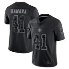 Pkot NO.Saints #41 Alvin Kamara Player Black RFLCTV Limited Stitched Jerseys