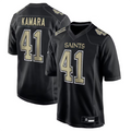 Pkot NO.Saints #41 Alvin Kamara Player Carbon Black Fashion Game Stitched Jerseys