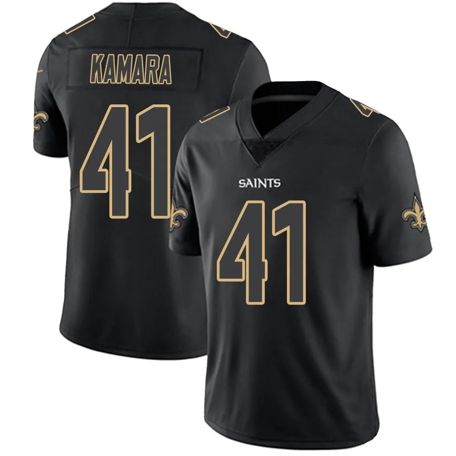 Pkot NO.Saints #41 Alvin Kamara Player Limited Black Impact Stitched Jerseys