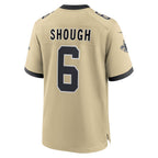 Pkot NO.Saints #6 Tyler Shough Gold Alternate Game Player Stitched Jerseys