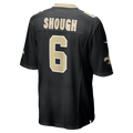 Pkot NO.Saints #6 Tyler Shough Black Game Stitched Jerseys