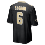 Pkot NO.Saints #6 Tyler Shough Black Game Stitched Jerseys