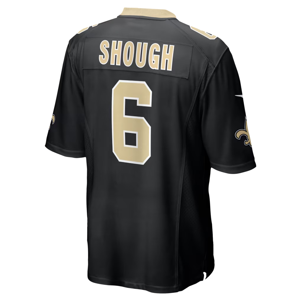 Pkot NO.Saints #6 Tyler Shough Black Game Stitched Jerseys