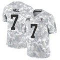 Pkot NO.Saints #7 Taysom Hill Player Arctic Camo Salute to Service Limited Stitched Jerseys
