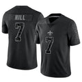 Pkot NO.Saints #7 Taysom Hill Player Black RFLCTV Limited Stitched Jerseys