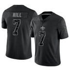 Pkot NO.Saints #7 Taysom Hill Player Black RFLCTV Limited Stitched Jerseys
