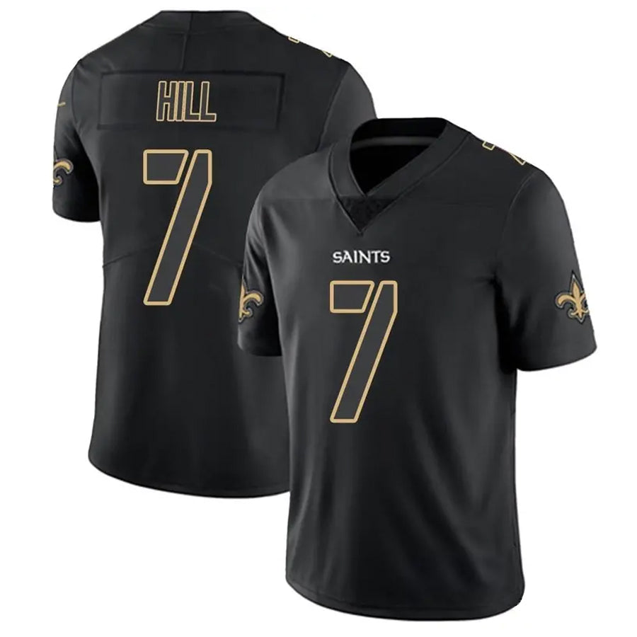 Pkot NO.Saints #7 Taysom Hill Player Limited Black Impact Stitched Jerseys