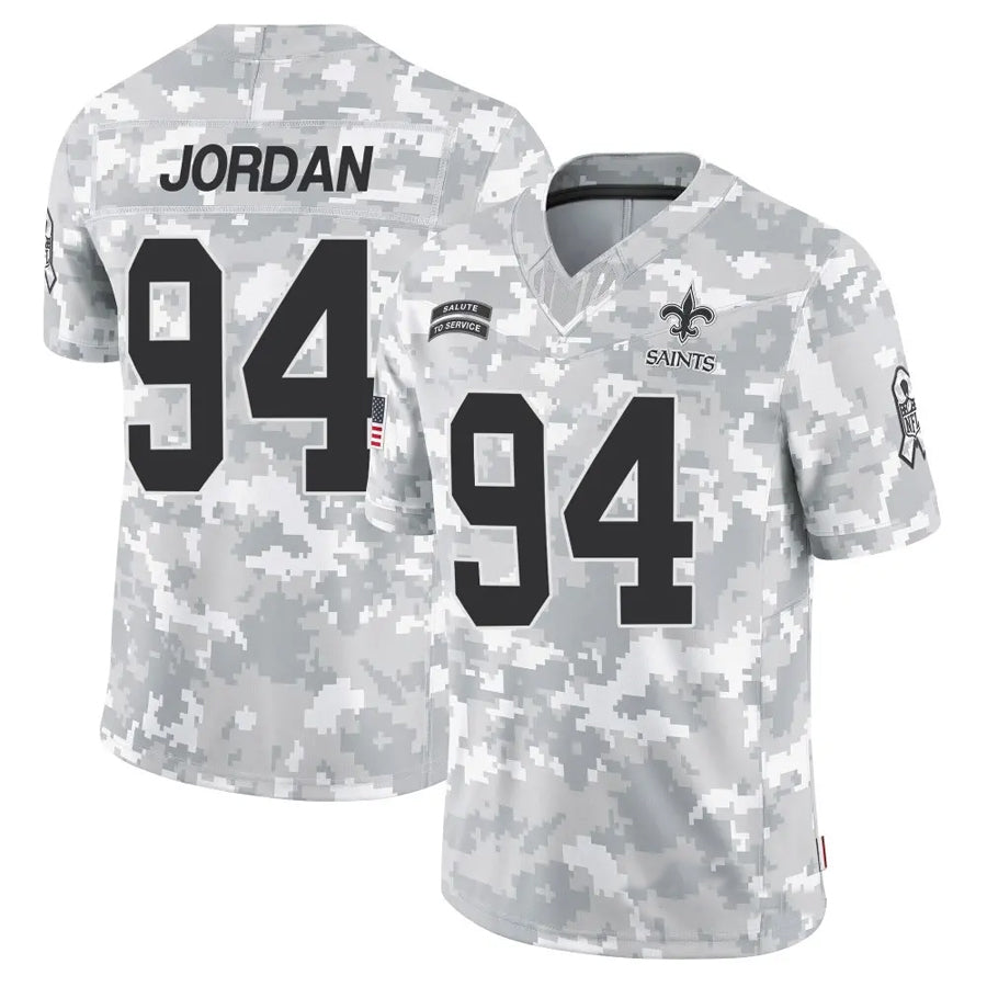 Pkot NO.Saints #94 Cameron Jordan Player Arctic Camo Salute to Service Limited Stitched Jerseys