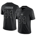 Pkot NO.Saints #94 Cameron Jordan Player Black RFLCTV Limited Stitched Jerseys