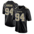 Pkot NO.Saints #94 Cameron Jordan Player Carbon Black Fashion Game Stitched Jerseys