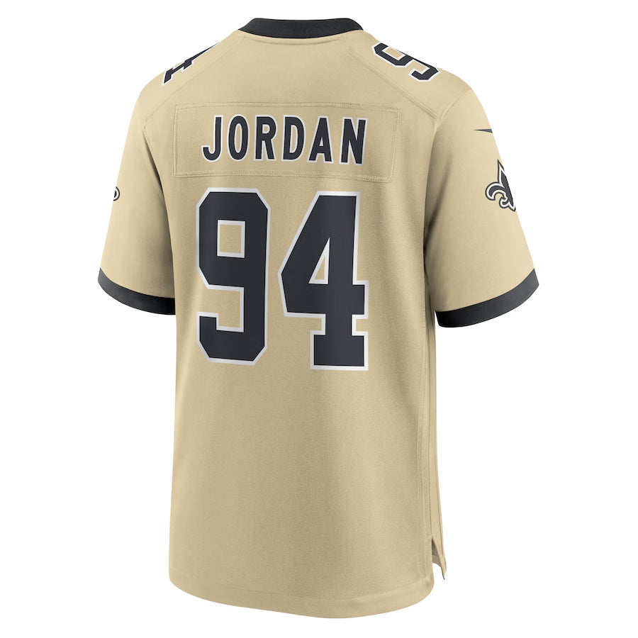 Pkot NO.Saints #94 Cameron Jordan Player Gold Alternate Game Stitched Jerseys