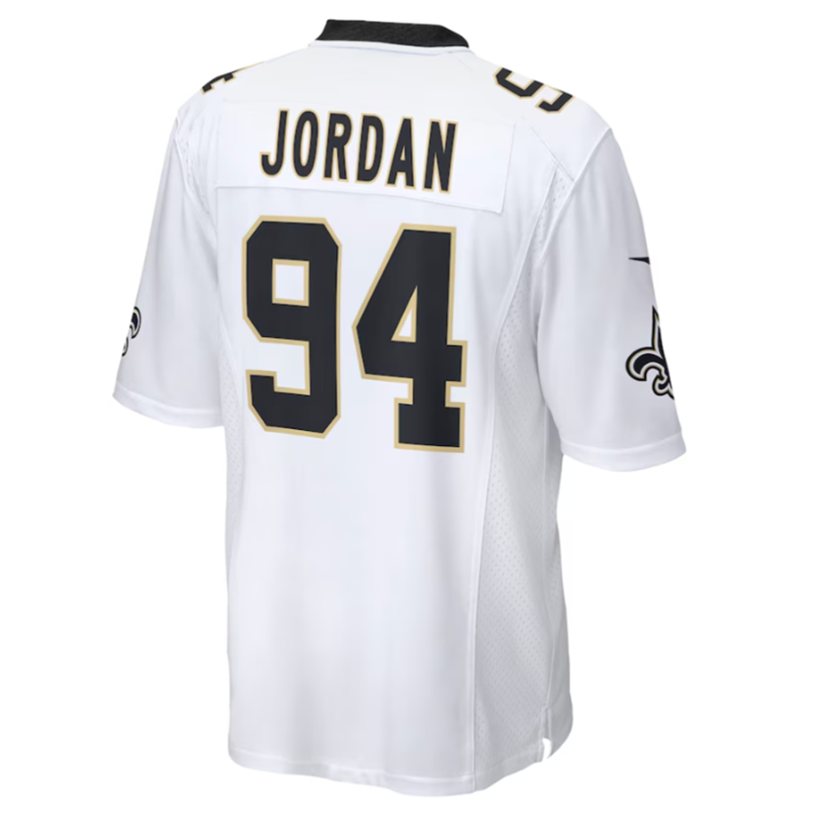 Pkot NO.Saints #94 Cameron Jordan White Game Jersey Stitched American Stitched Jerseys