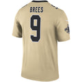 Pkot NO.Saints #9 Drew Brees Gold Inverted Legend Stitched Jerseys