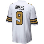Pkot NO.Saints #9 Drew Brees White Alternate Game Stitched Jerseys