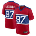 Silnrao NY.Giants Secondary Throwback Alternate Jerseys - Red - #97 Dexter Lawrence II Player