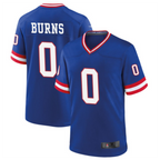 Silnrao NY.Giants #0 Brian Burns Royal Classic Game Player Jersey American Stitched Jerseys