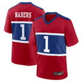 Silnrao NY.Giants #1 Malik Nabers Century Red Alternate Game Jersey Stitched Jerseys